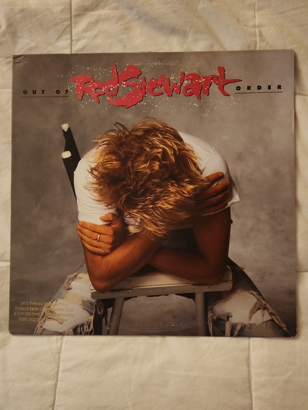 'Rod Stewart: 'Out of Order' Vintage Vinyl -- DJ COPY NEVER PLAYED ON DISPLAY